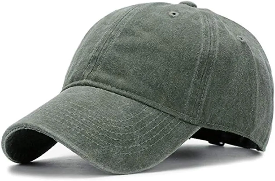 Aedvoouer Men Women Baseball Cap Vintage Washed Distressed Hats Twill Plain Adjustable Dad-Hat