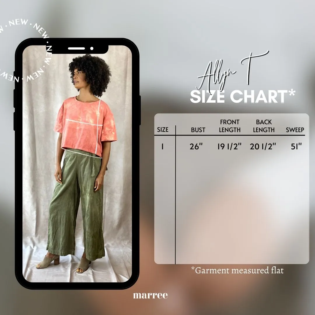 Allyn Boxy Tee in Teal Linen