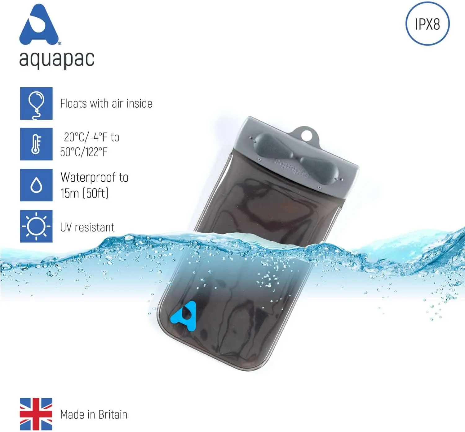 Aquapac KEYMASTER Lime Green  Protect and Carry Keys, Cards and Small Valuables up to 10m or 30 feet