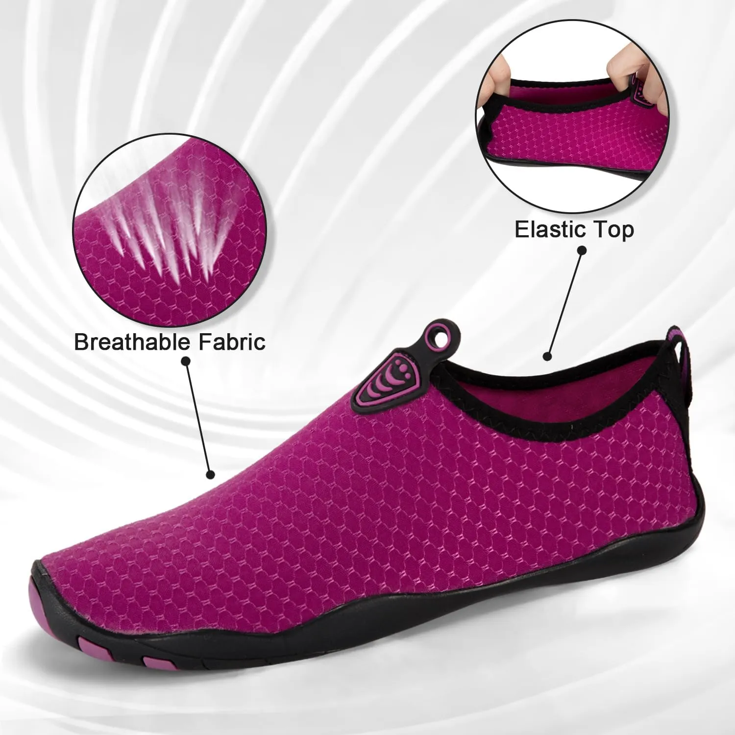 ATHMILE Water Shoes for Women Men River Aqua Shoes Barefoot Sport Quick-Dry Adult Swim Shoes for Beach Lake Pool Hiking Surfing Kayaking Camping Size