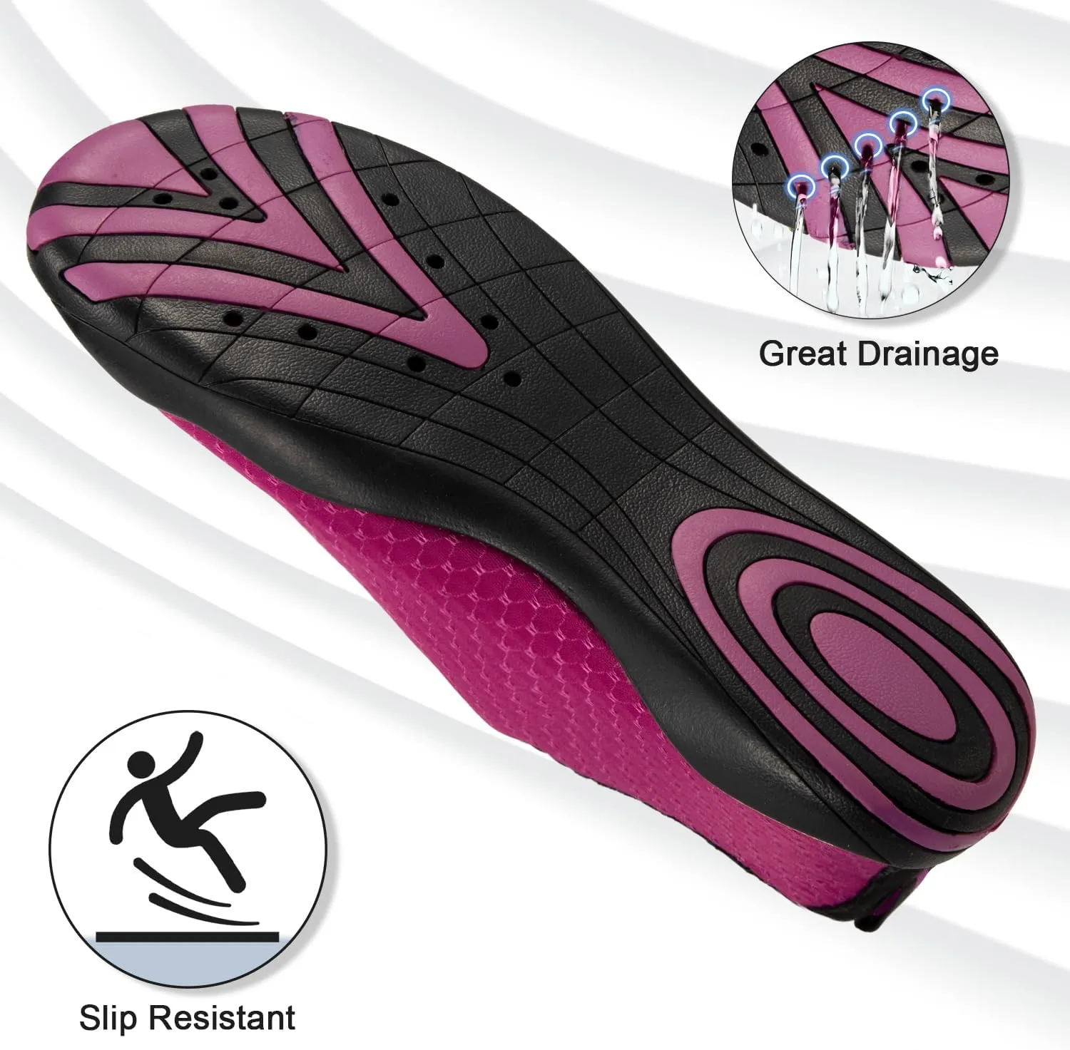 ATHMILE Water Shoes for Women Men River Aqua Shoes Barefoot Sport Quick-Dry Adult Swim Shoes for Beach Lake Pool Hiking Surfing Kayaking Camping Size