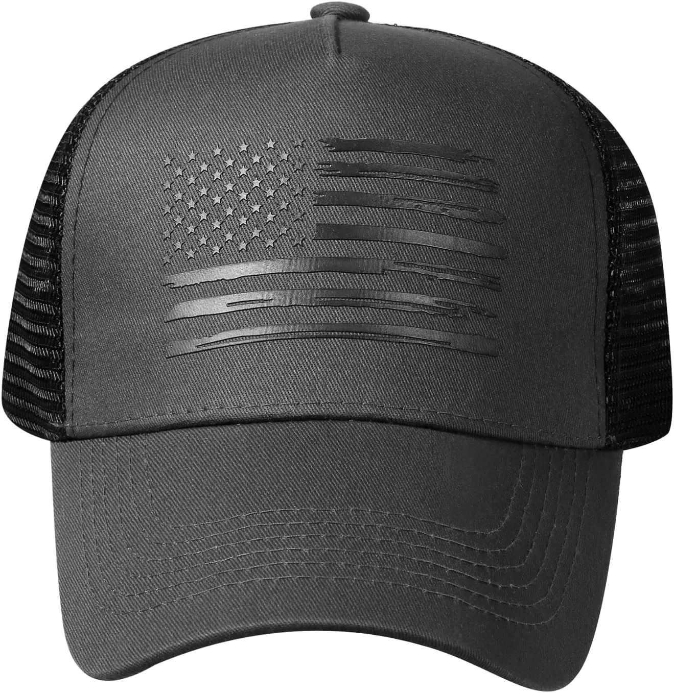 Baseball Cap, American Flag Trucker Hat for Men Women, Breathable Adjustable Fit Outdoor Mesh Snapback Hats