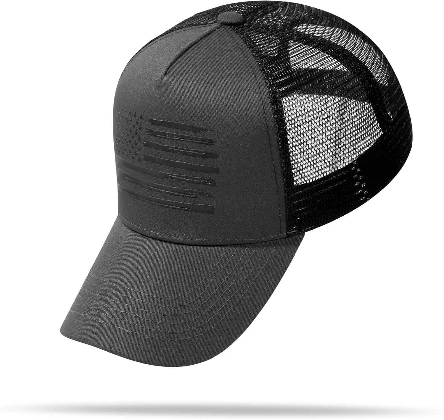 Baseball Cap, American Flag Trucker Hat for Men Women, Breathable Adjustable Fit Outdoor Mesh Snapback Hats