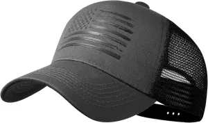 Baseball Cap, American Flag Trucker Hat for Men Women, Breathable Adjustable Fit Outdoor Mesh Snapback Hats