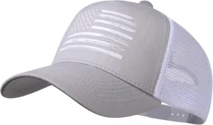 Baseball Cap, American Flag Trucker Hat for Men Women, Breathable Adjustable Fit Outdoor Mesh Snapback Hats