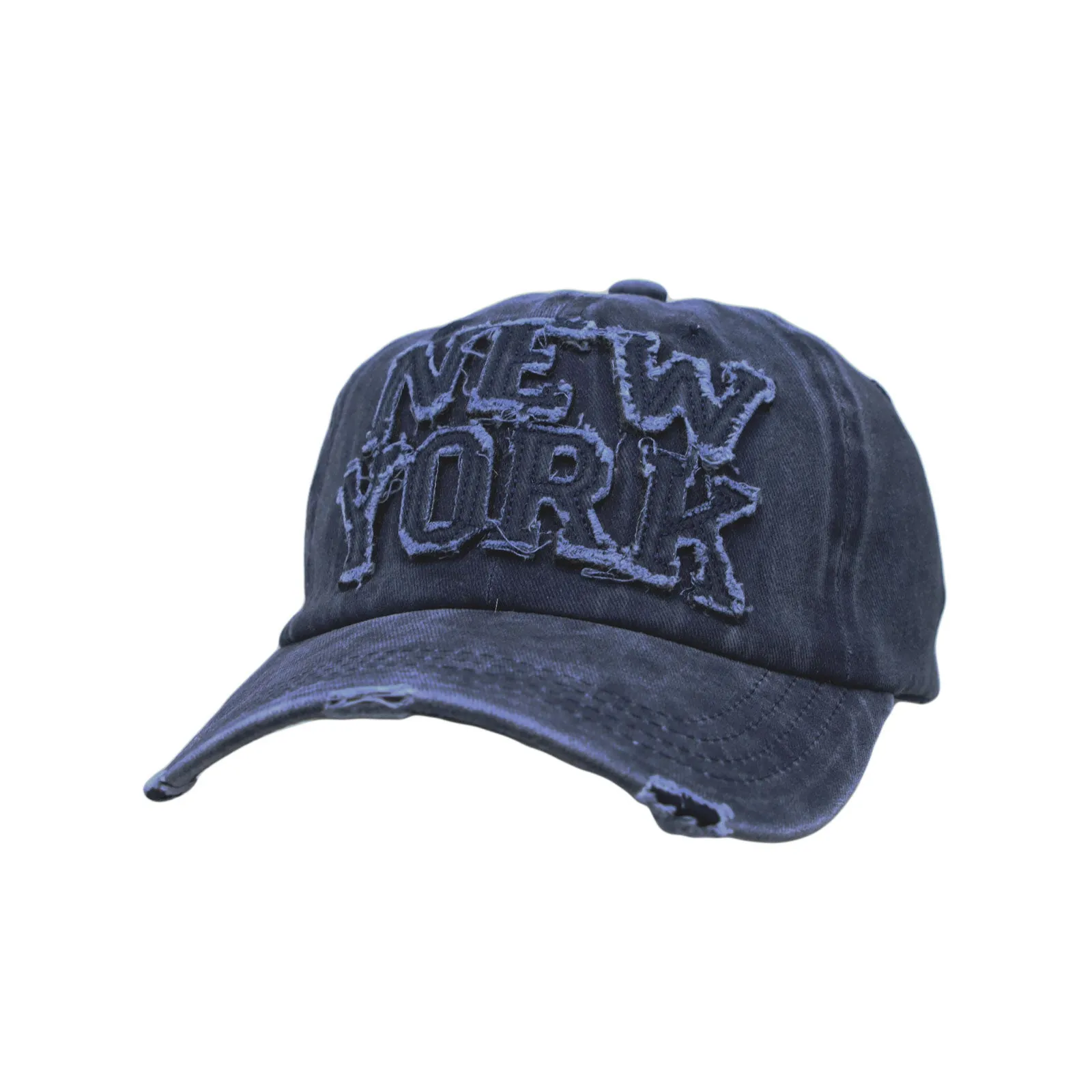 Baseball Cap Washed Distressed Trucker Hat New York DW1516