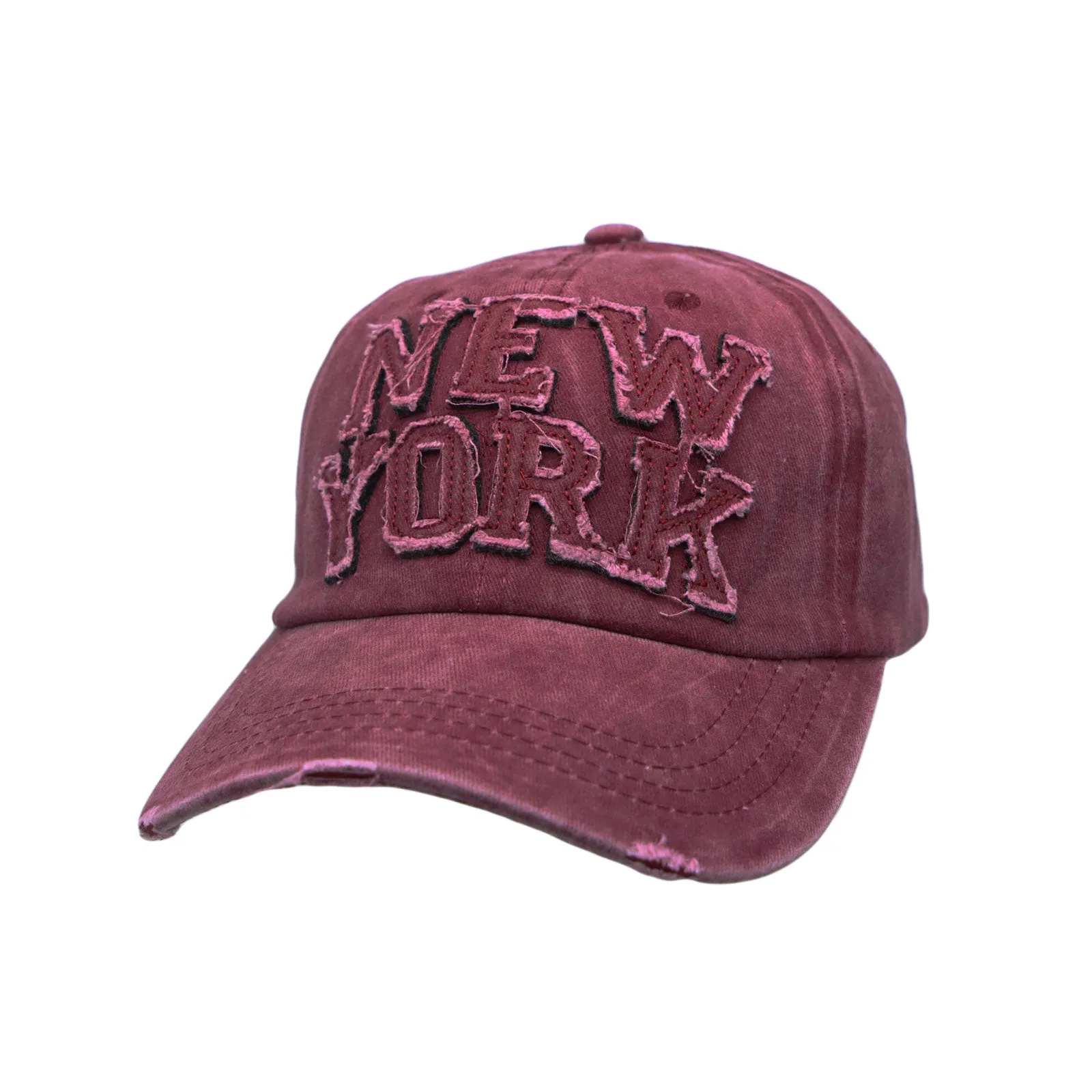 Baseball Cap Washed Distressed Trucker Hat New York DW1516