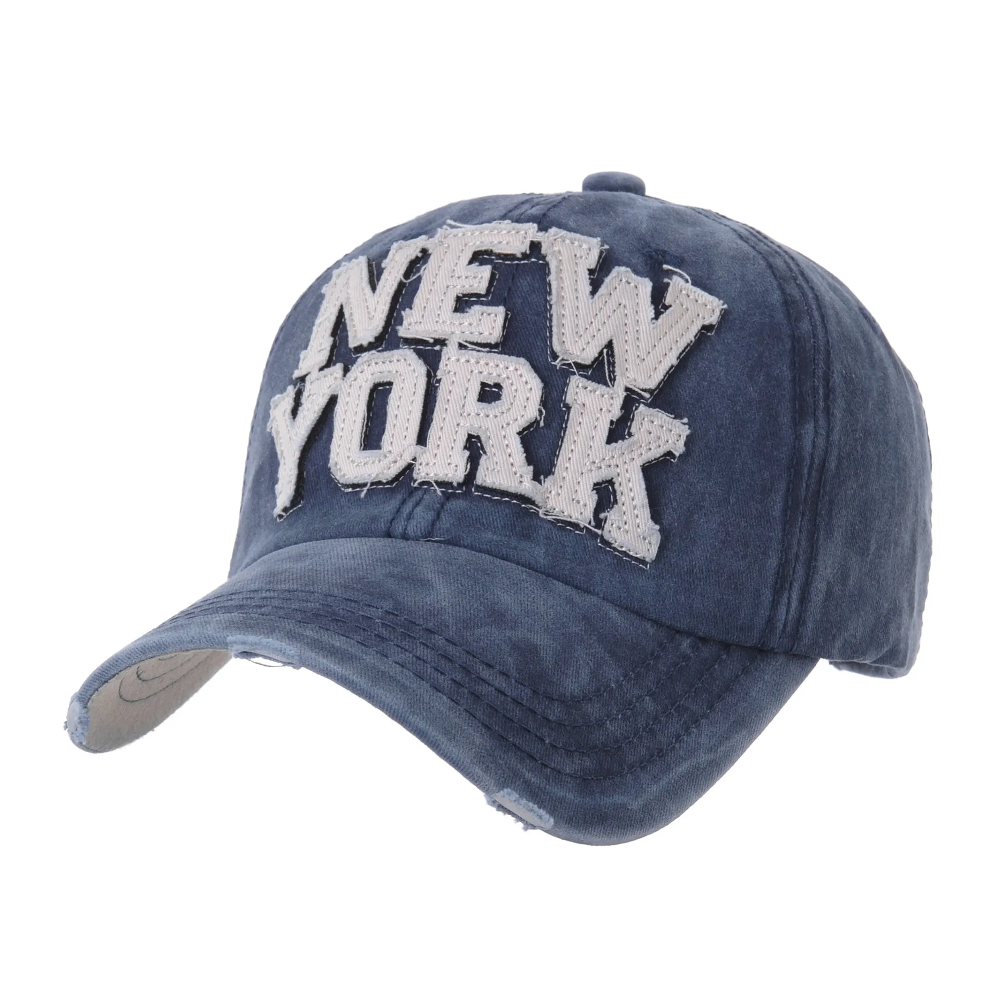 Baseball Cap Washed Distressed Trucker Hat New York DW1516