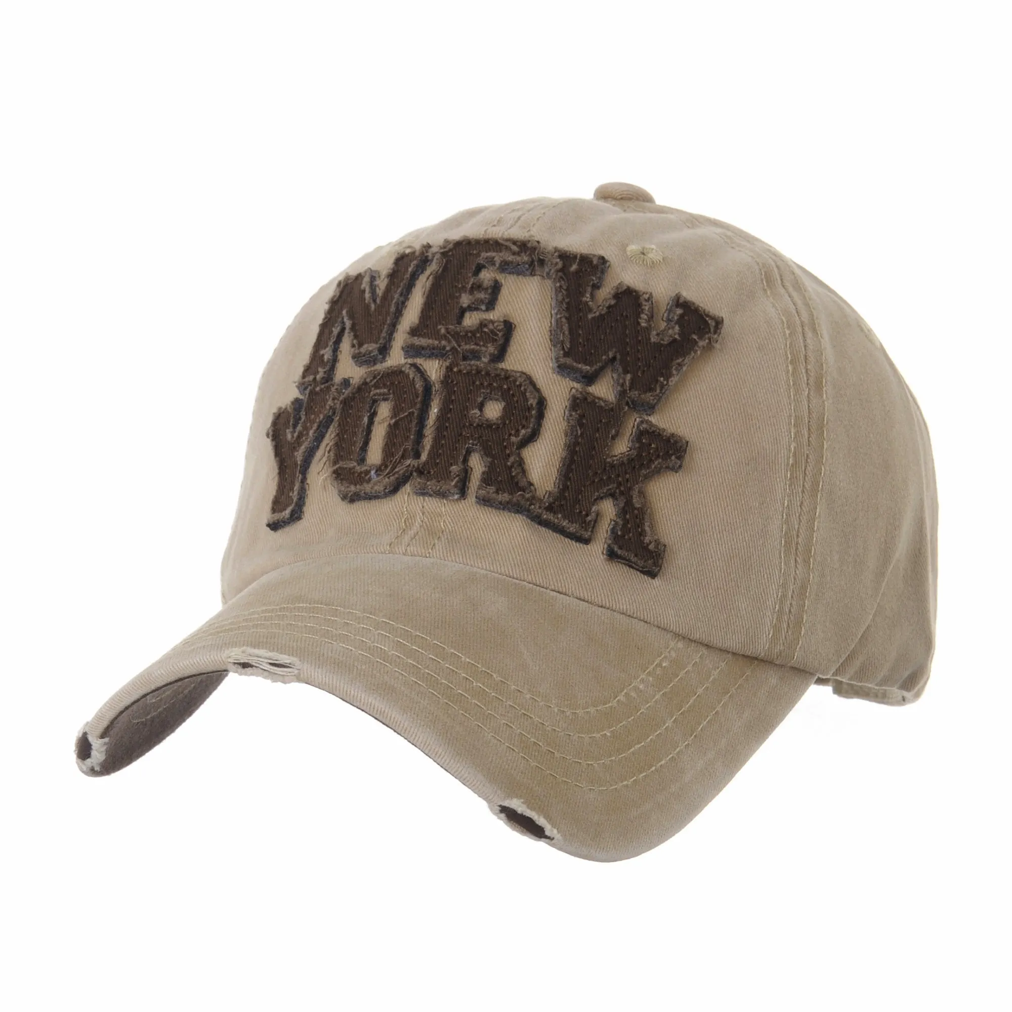 Baseball Cap Washed Distressed Trucker Hat New York DW1516