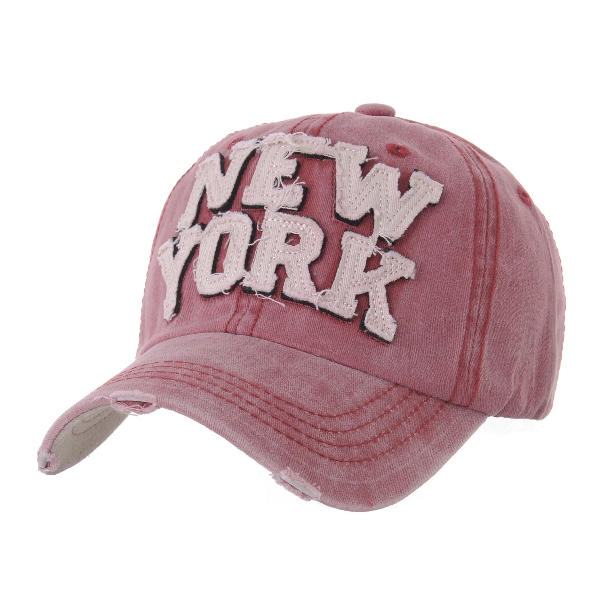 Baseball Cap Washed Distressed Trucker Hat New York DW1516