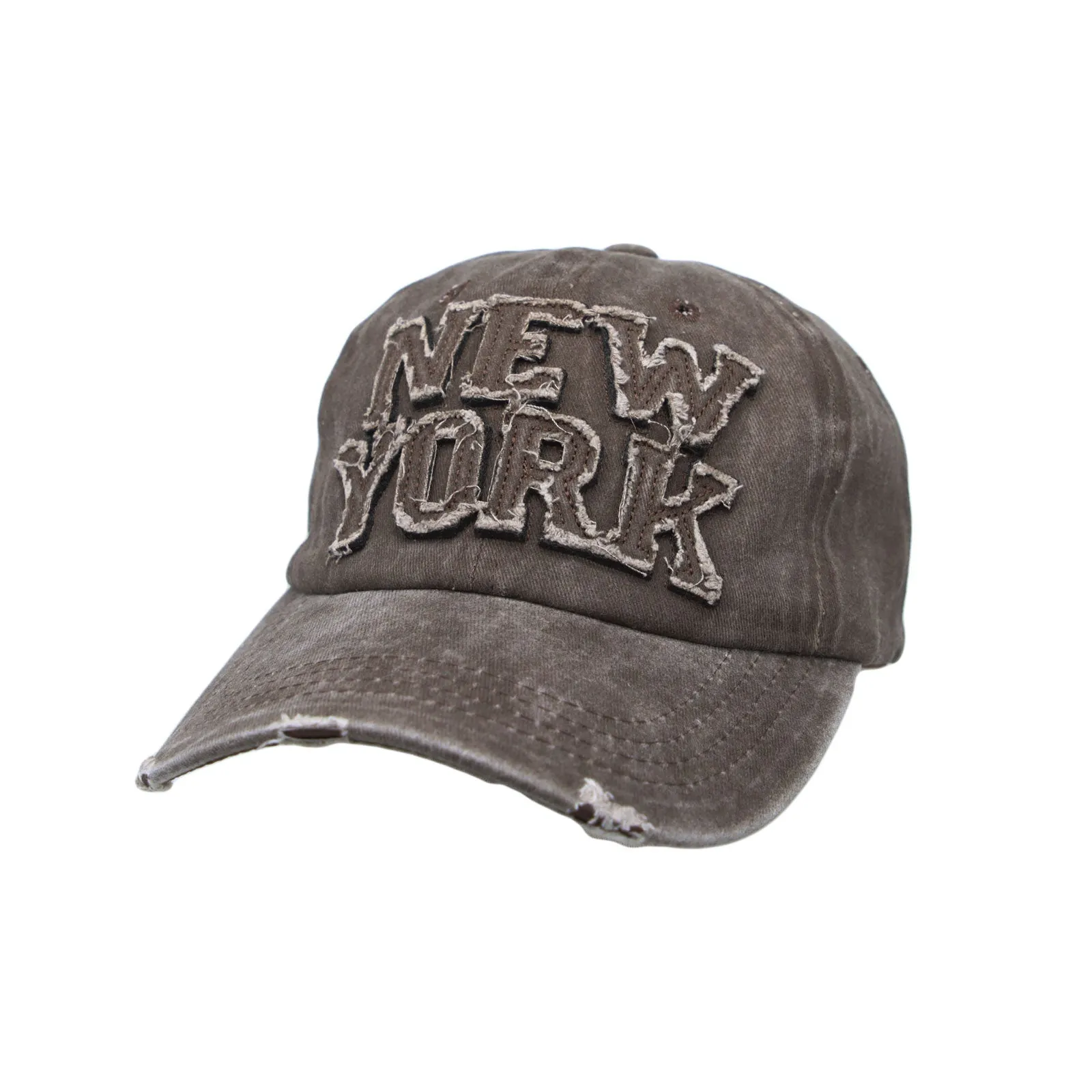 Baseball Cap Washed Distressed Trucker Hat New York DW1516