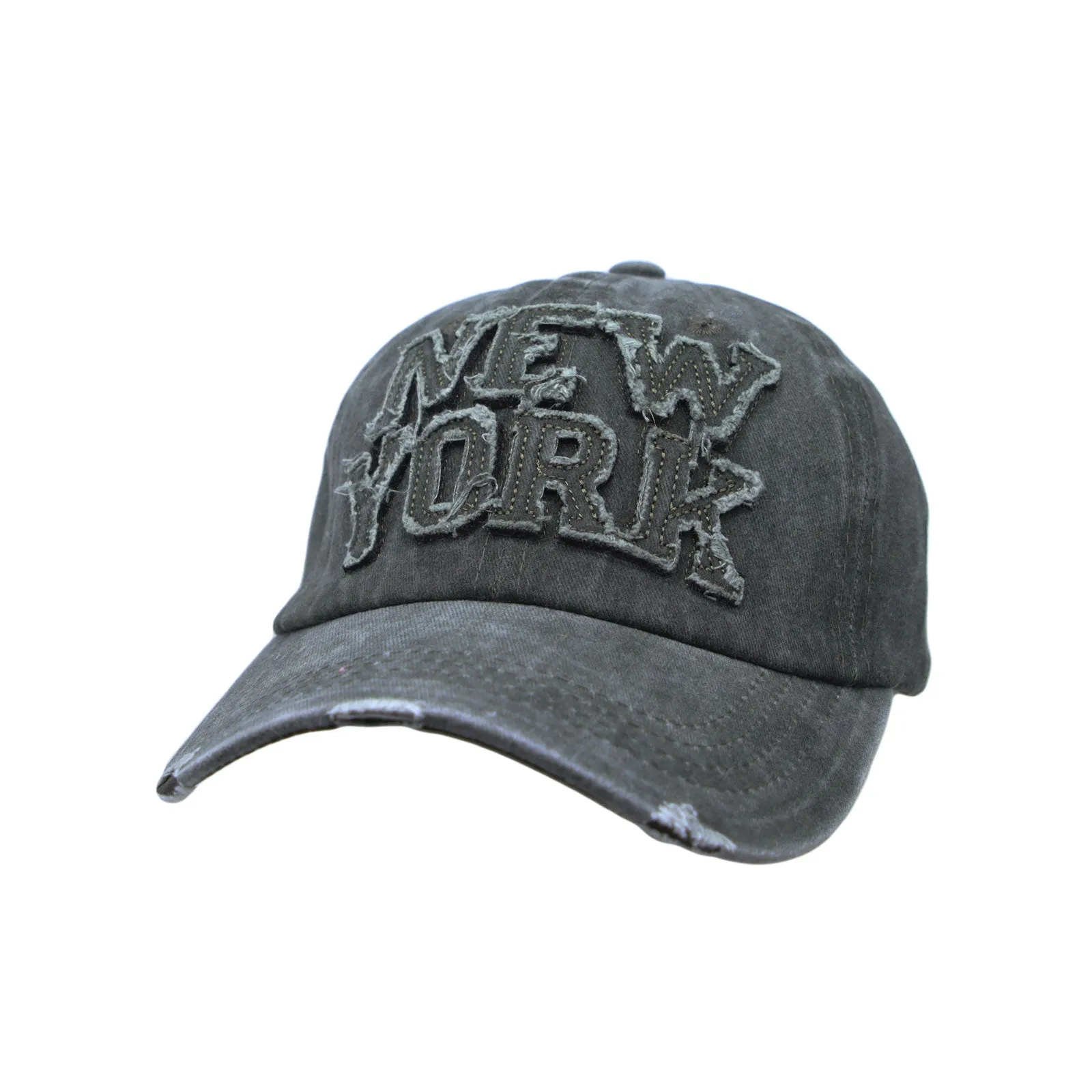 Baseball Cap Washed Distressed Trucker Hat New York DW1516