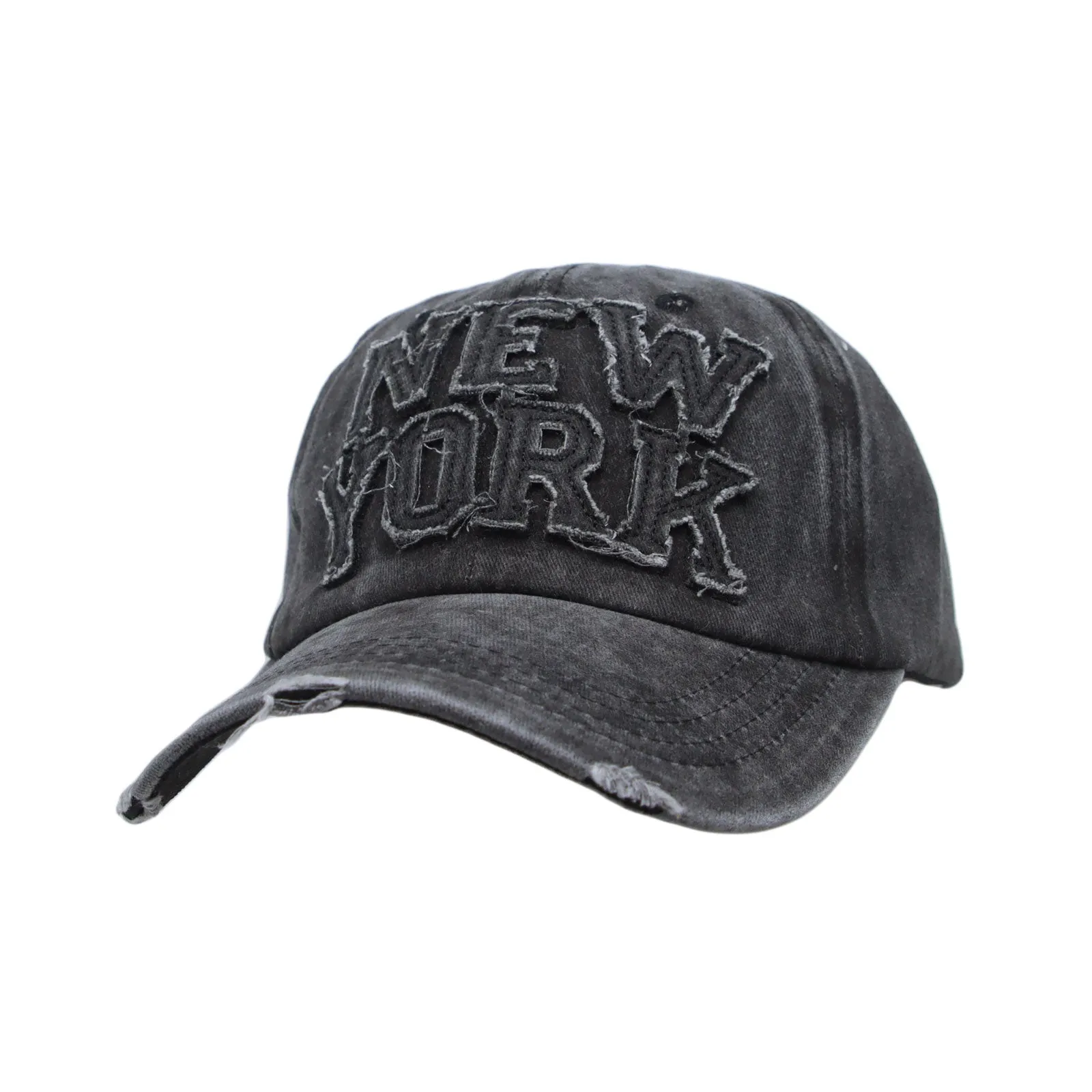 Baseball Cap Washed Distressed Trucker Hat New York DW1516