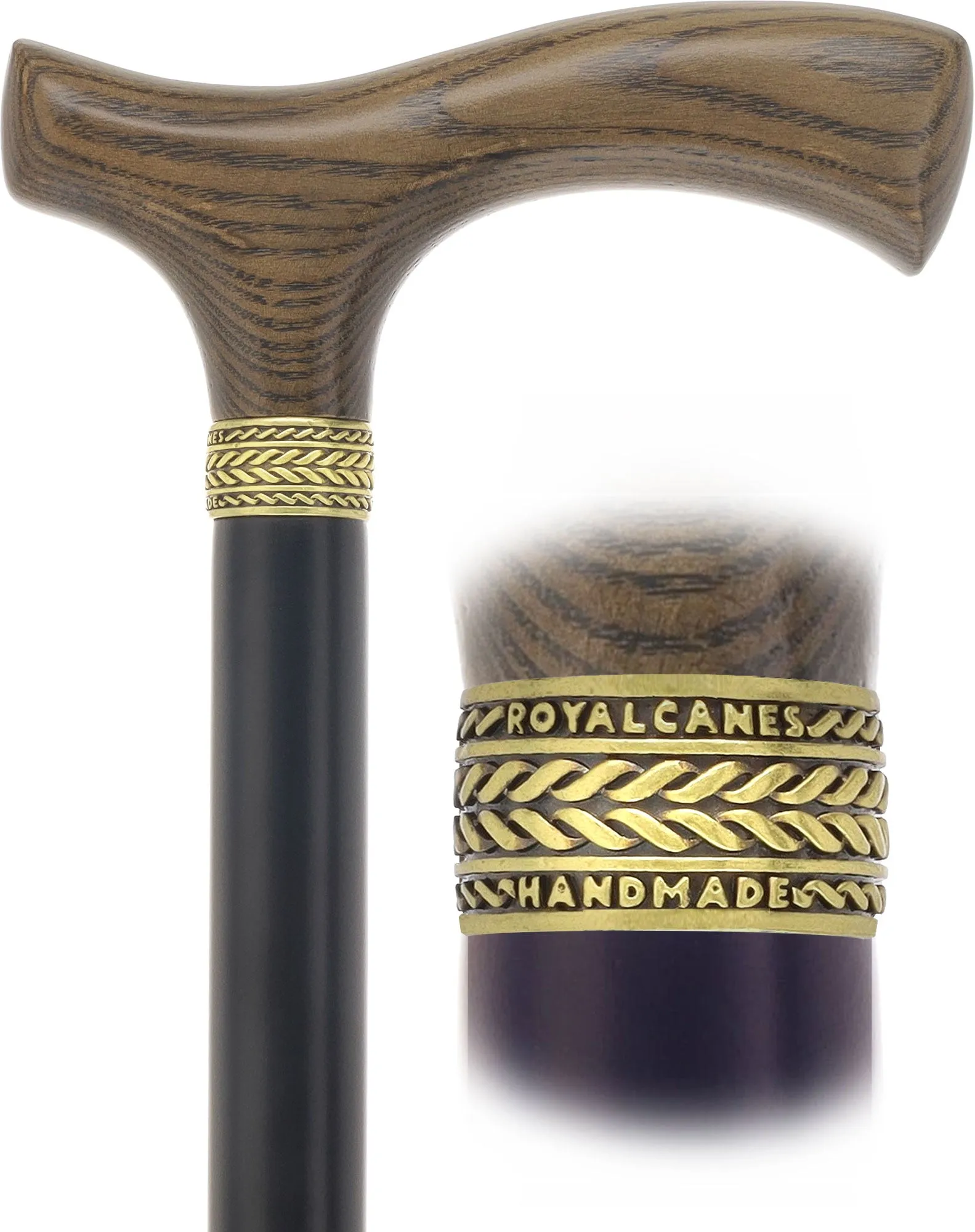 Black Ash Comfort Fritz Cane: Sleek Beechwood Shaft