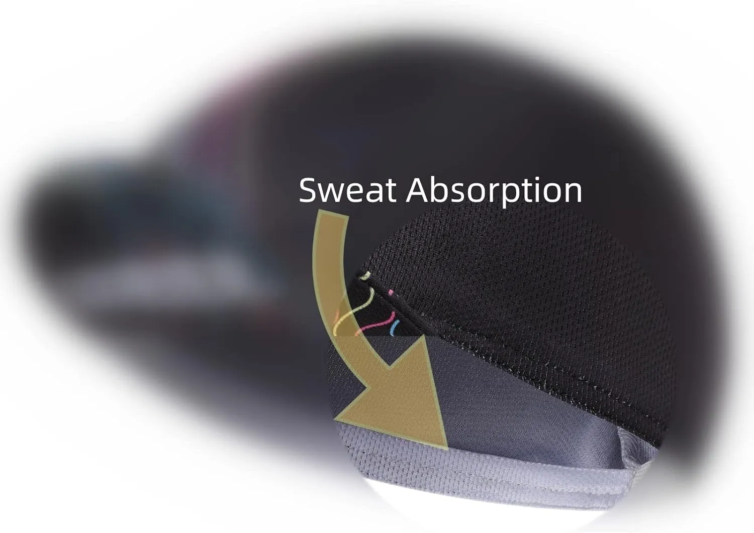 Black Cycling Cap - Polyester Funny Cycling Hat-Under Helmet - Cycling Helmet Liner Breathable&Sweat Uptake