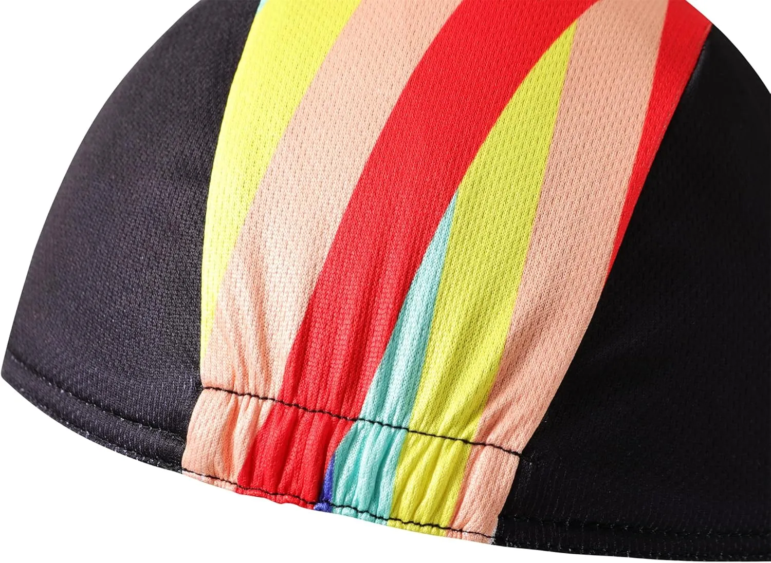 Black Cycling Cap - Polyester Funny Cycling Hat-Under Helmet - Cycling Helmet Liner Breathable&Sweat Uptake