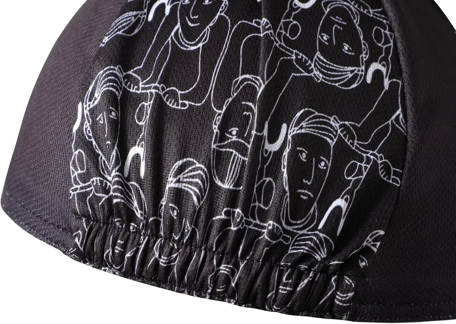 Black Cycling Cap - Polyester Funny Cycling Hat-Under Helmet - Cycling Helmet Liner Breathable&Sweat Uptake