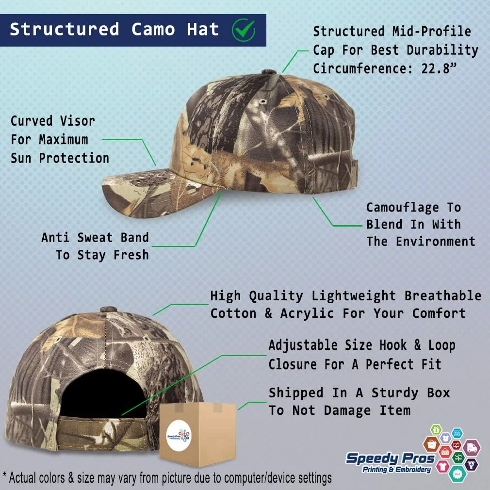 Camo Baseball Cap Custom Personalized Text Hunting Dad Hats for Men & Women