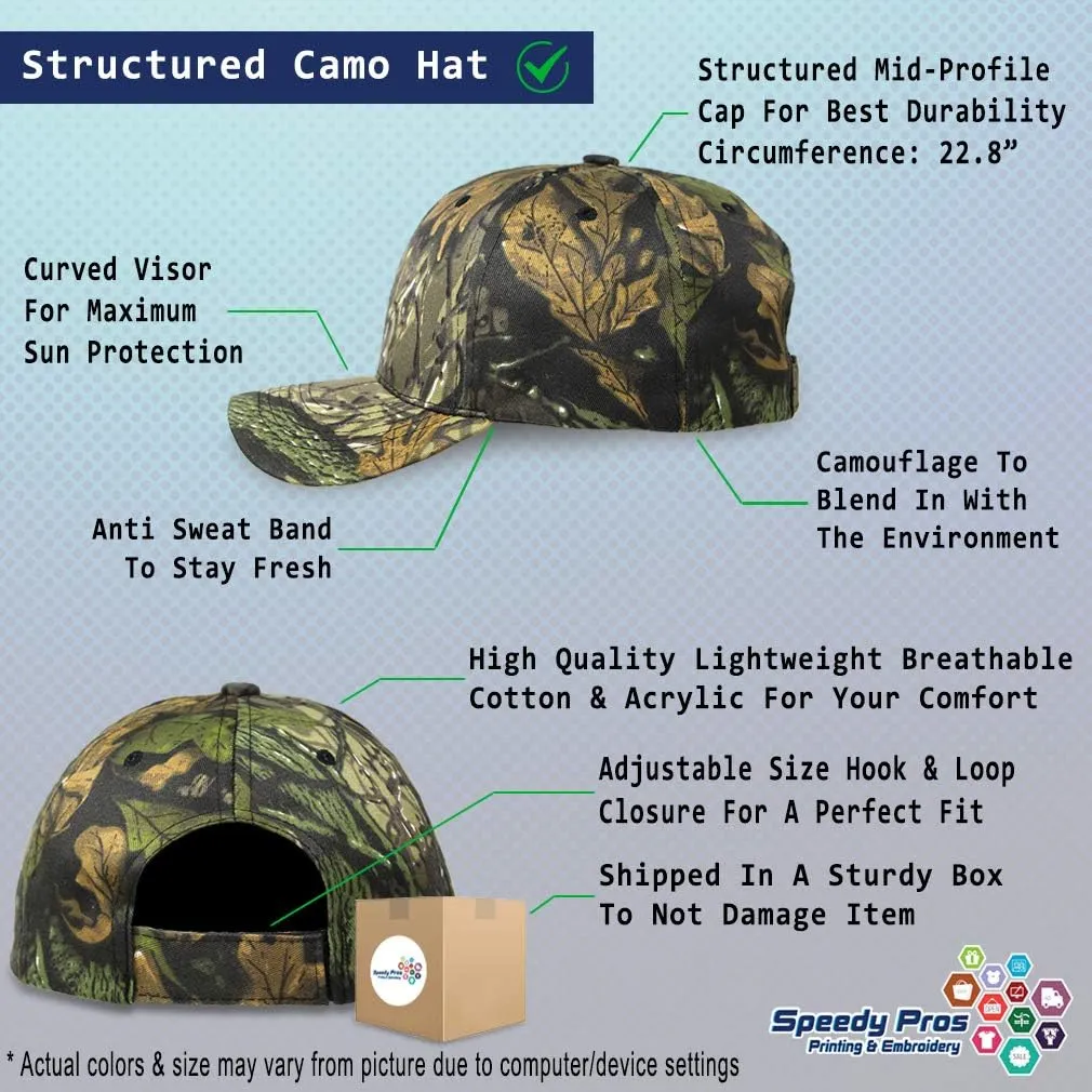 Camo Baseball Cap Custom Personalized Text Hunting Dad Hats for Men & Women