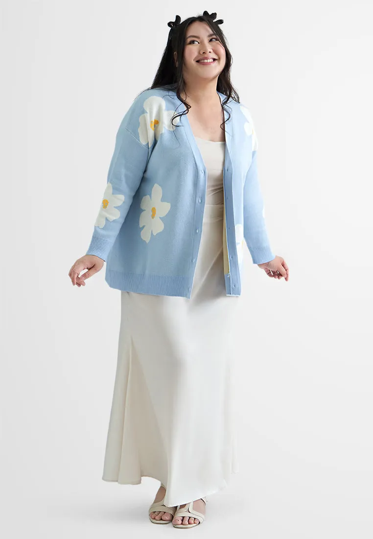 Candace Coquette Knit Floral Cardigan