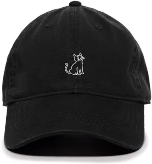 Cat Baseball Cap Embroidered Cotton Adjustable Dad Hat