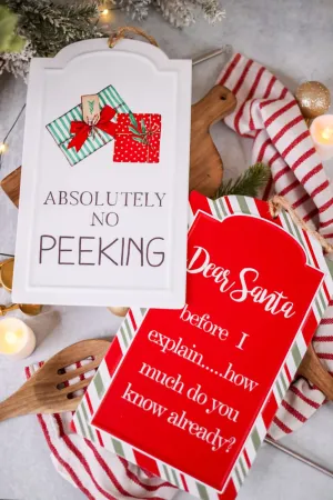 Christmas Tin Sign (2 Styles) FINAL SALE
