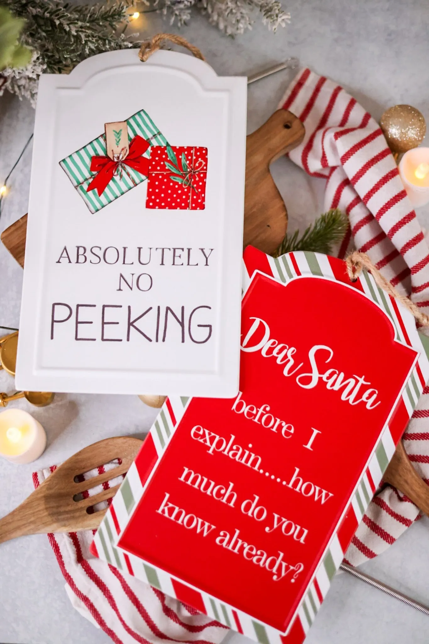 Christmas Tin Sign (2 Styles) FINAL SALE