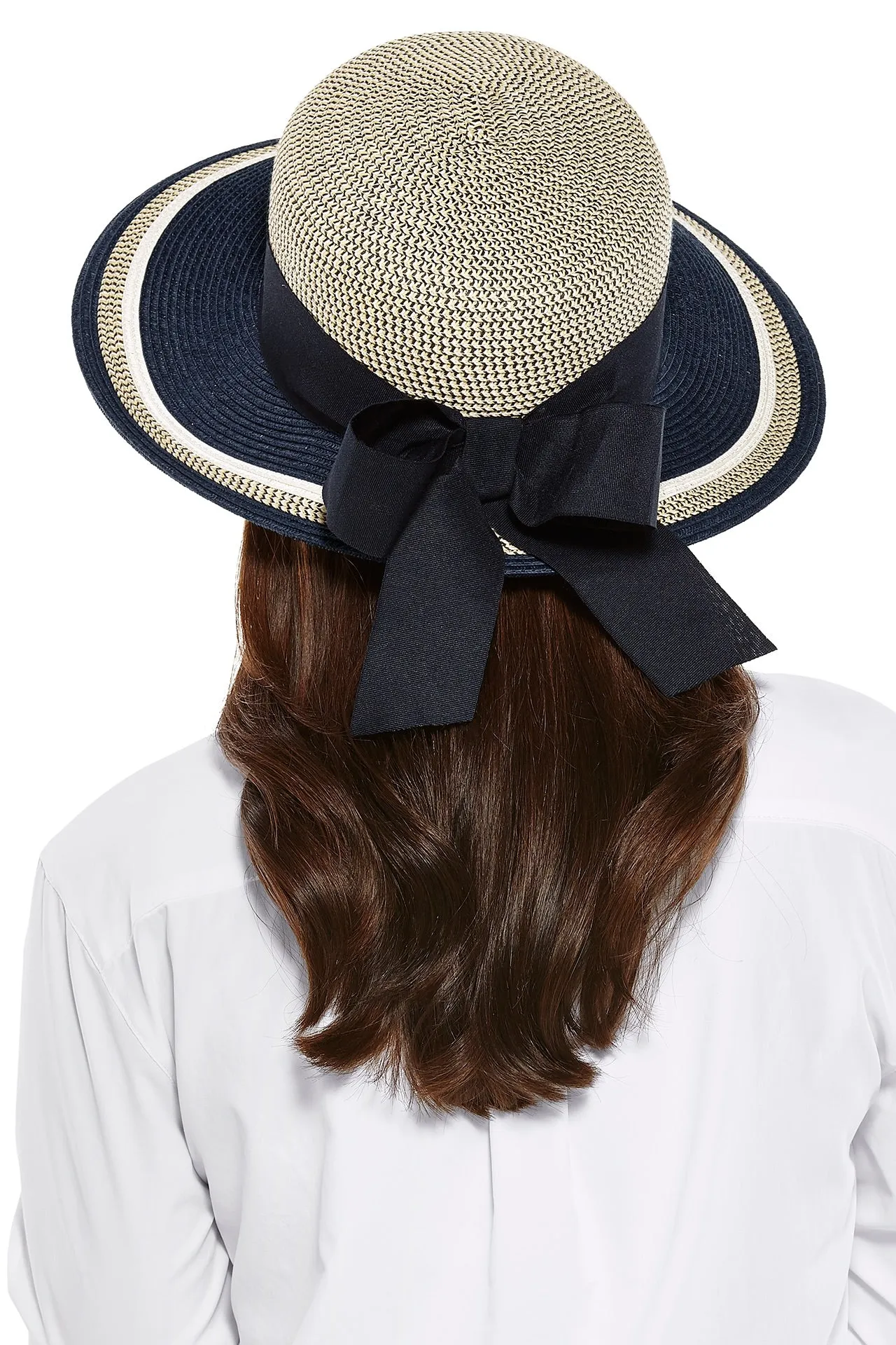 Clara Sun Hat | Navy/White Colorblock