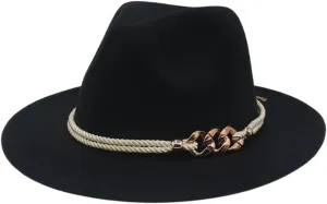 Classic Bowler Hat Large Brim English Jazz Hat Gentleman's Hat for Outdoor