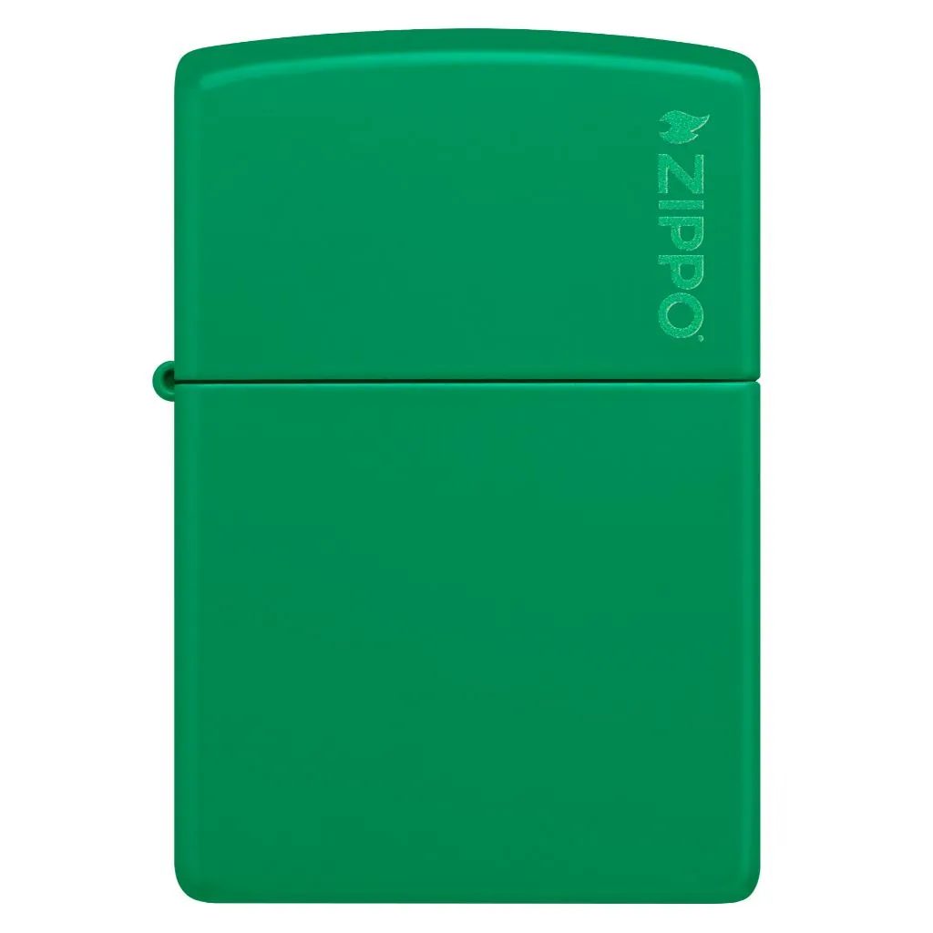 Classic Grass Green Matte Zippo Logo