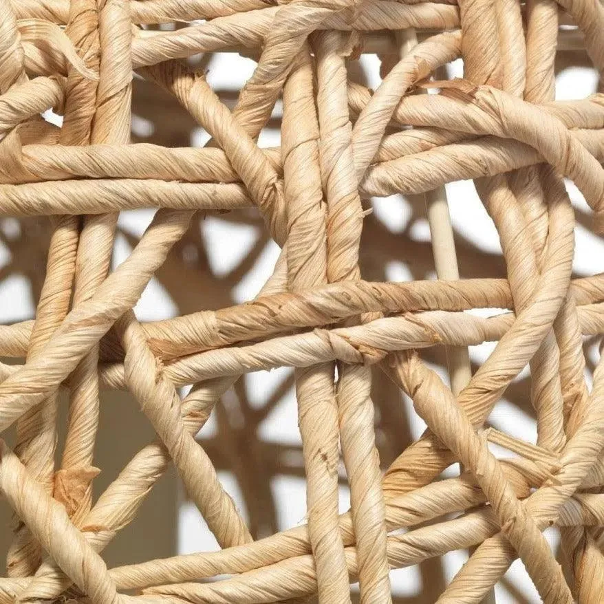 Coastal Style Natural Corn Straw Rope Netted Pendant