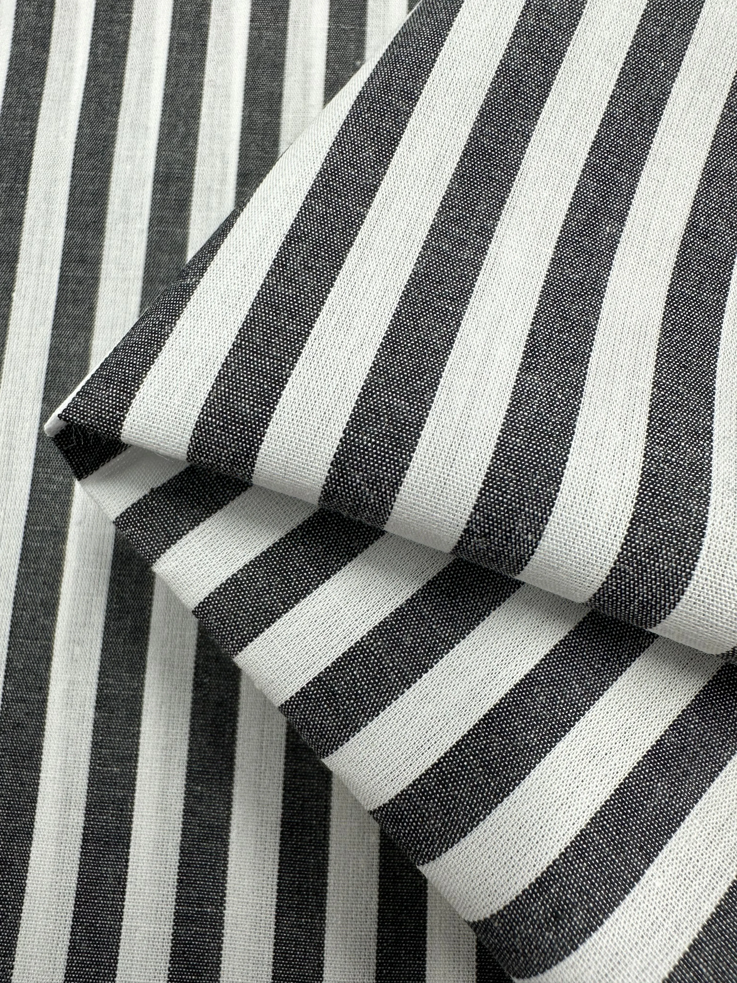 Cotton Lawn - Black Stripe - 150cm