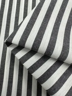 Cotton Lawn - Black Stripe - 150cm