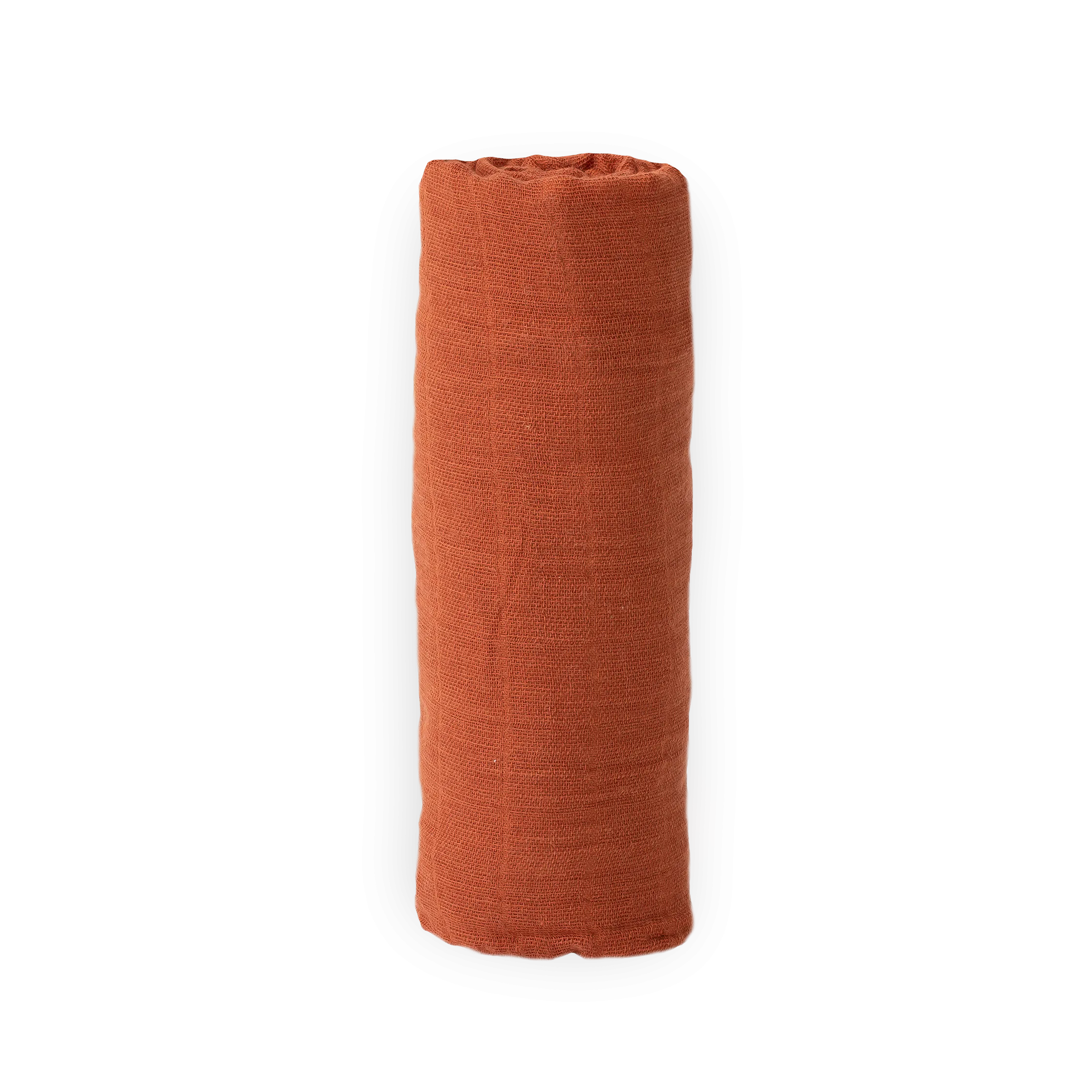 Cotton Muslin Swaddle Blanket - Rust