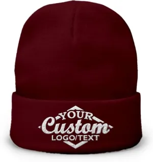 Custom Beanie Hat Personalized Embroidered Beanie Cap for Women and Men Design Logo Text Acrylic Gift Winter Soft Warm Beanie