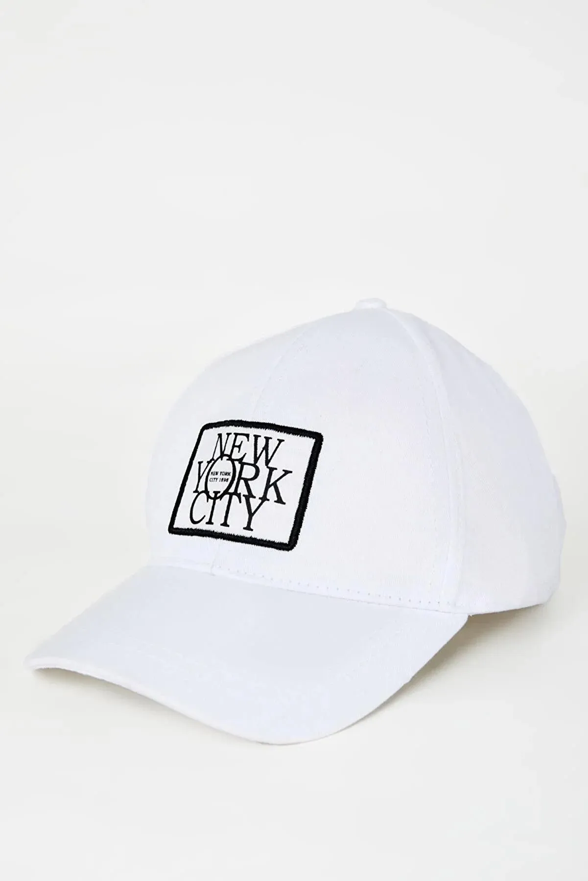 Defacto Women's White Cotton Cap Hats
