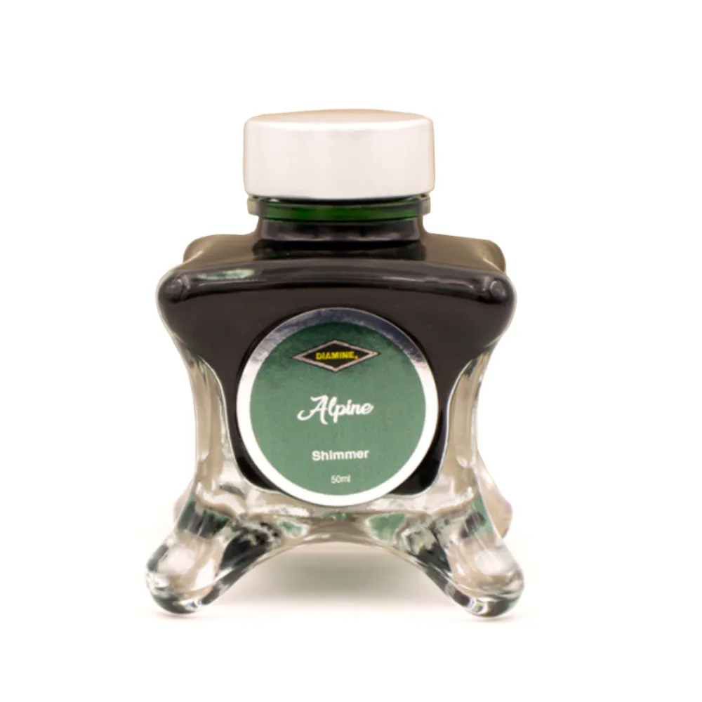 Diamine Alpine (50ml) Bottled Ink (Shimmer) - Green Edition