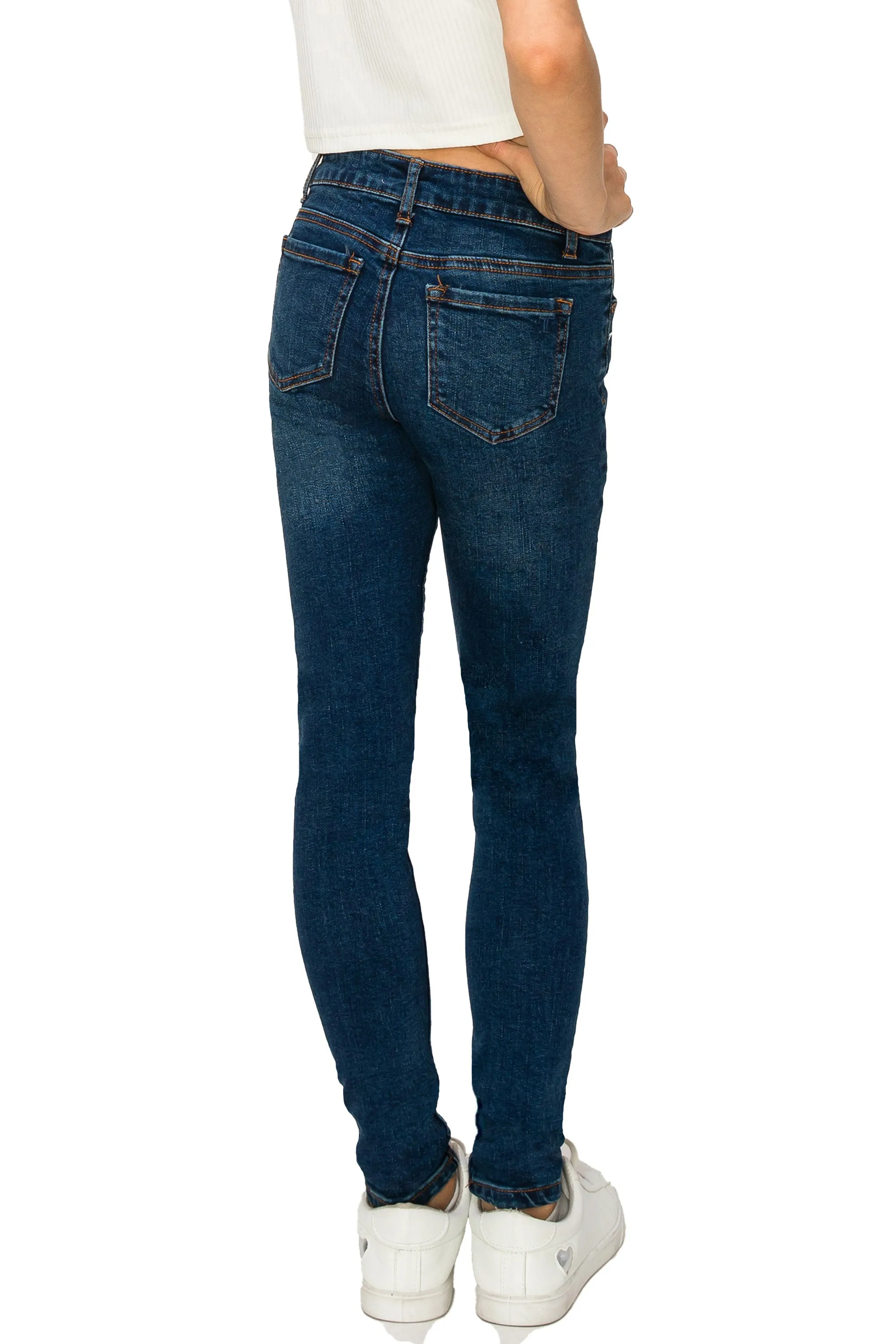 Diane - Basic Midrise Skinny With Knee Slit