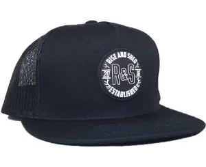 ESTABLISHED CREST 5-PANEL FLAT BRIM "BLACK"