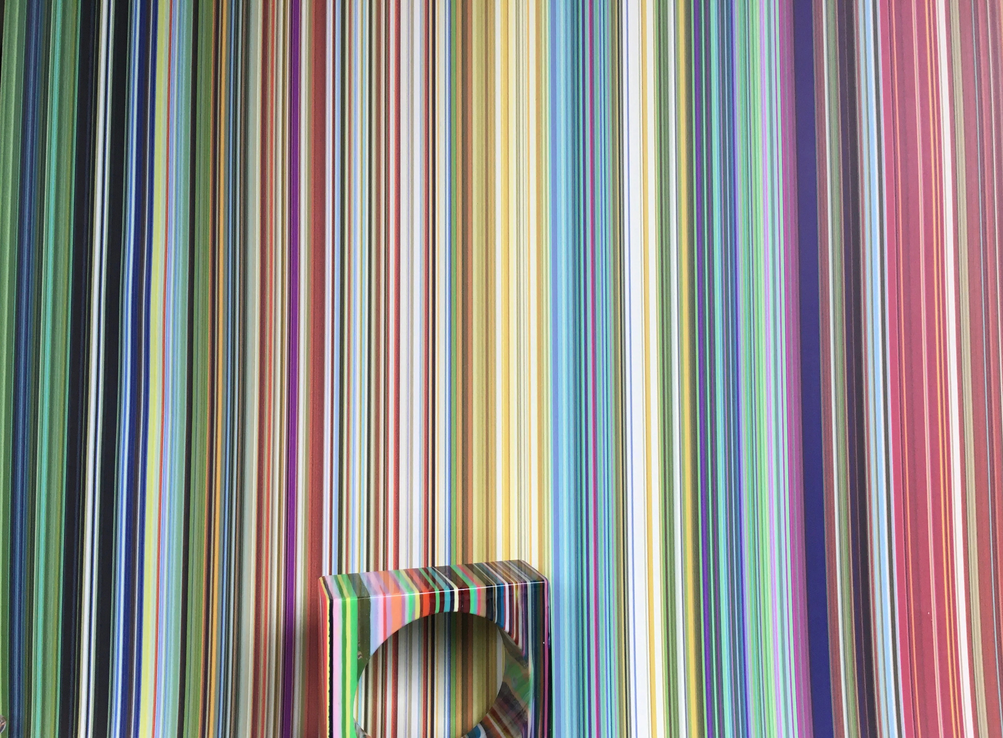 Fine Stripe Wallpaper - Multicoloured
