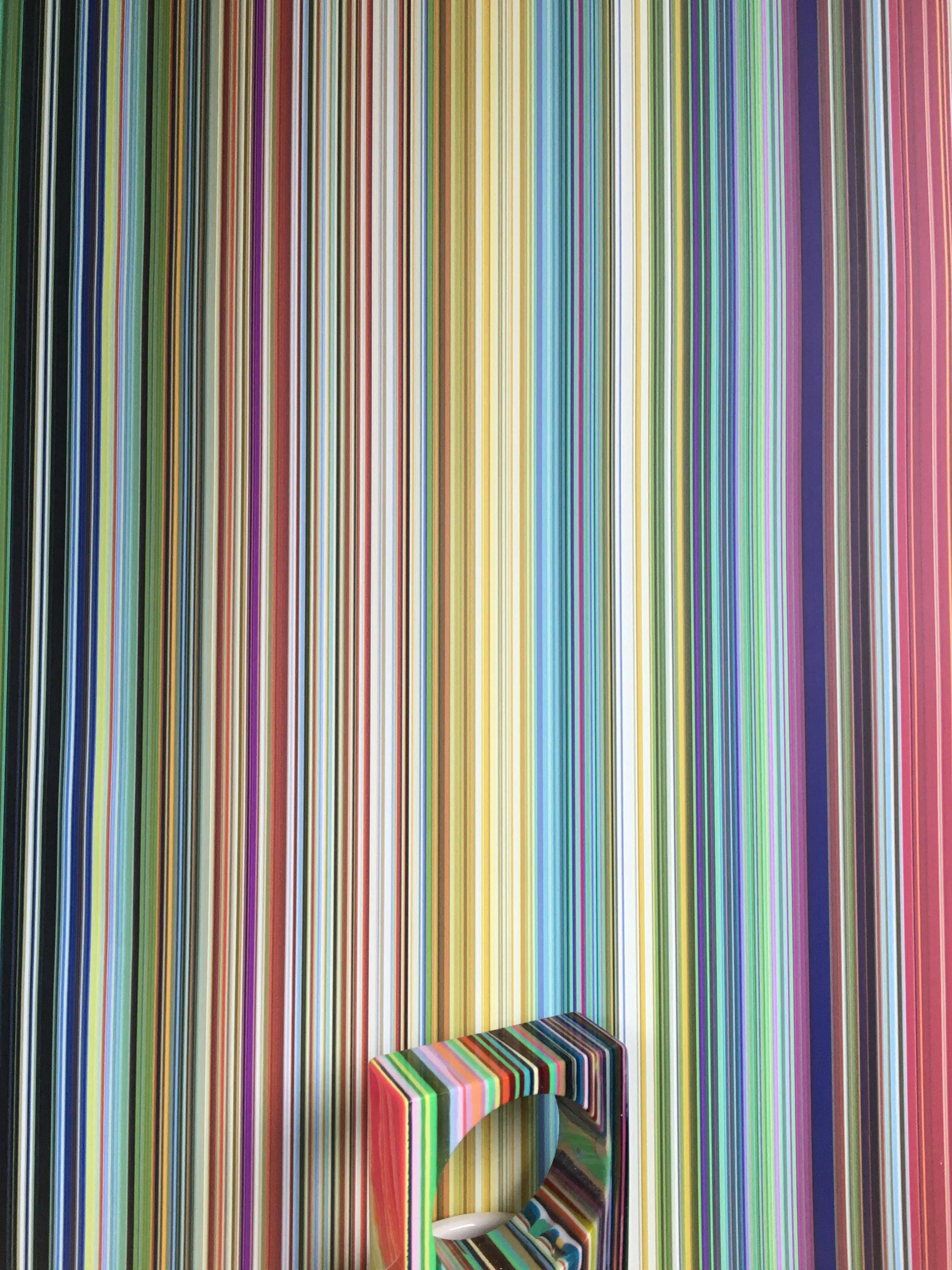 Fine Stripe Wallpaper - Multicoloured