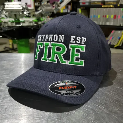 Fire 2 Line Custom Hat - Snapback Trucker