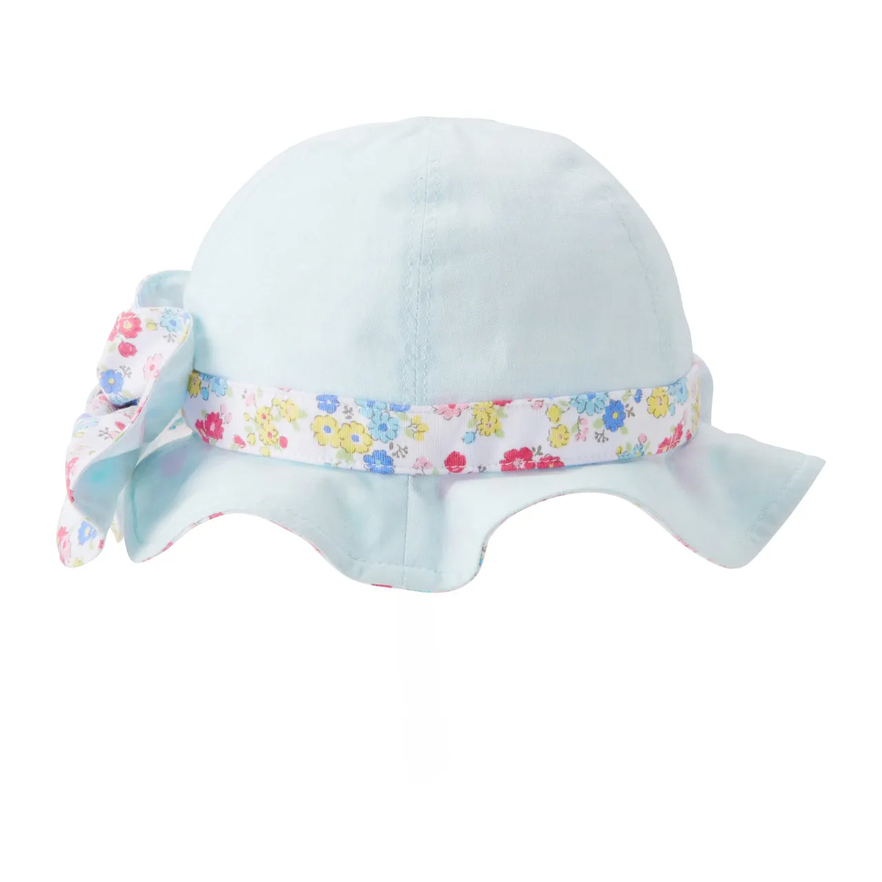 Floral Bow Sun Hat (UV Protection)