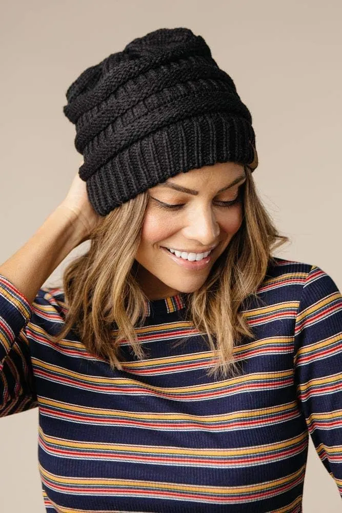 Funky Junque Cozy Pom Beanie - Stylish Winter Hat for All Seasons & Outdoor Activities