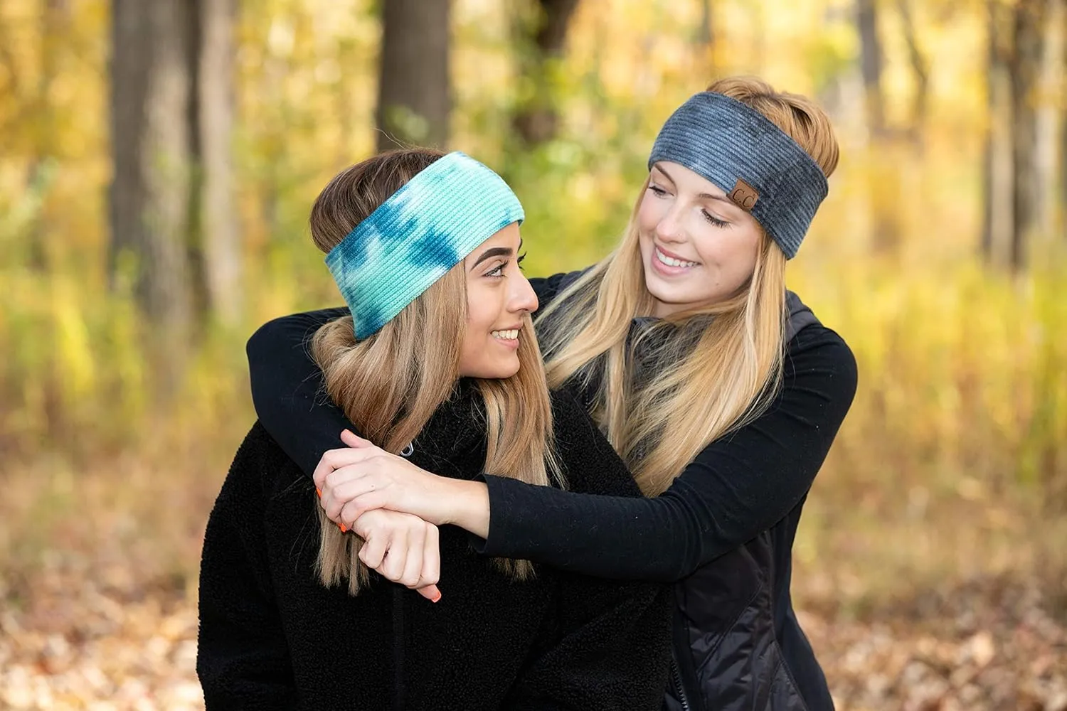 Funky Junque Women's Cozy Tie Dye Headband Ear Warmer - Stylish Winter Headwrap - Bright Hues, Neutral Tones, Value Packs