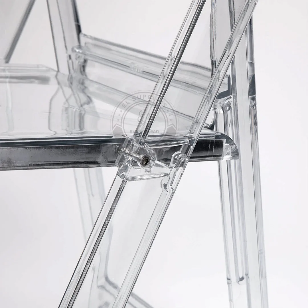 GERMAN Clear Resin Folding Chair