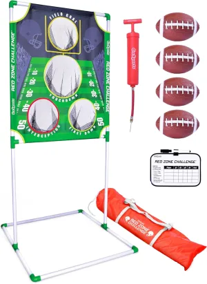 GoSports Football & Baseball Toss Games Available in Football Red Zone Challenge or Baseball Pro Pitch Challenge - Choose Between Backyard Toss or Door Hang Targets