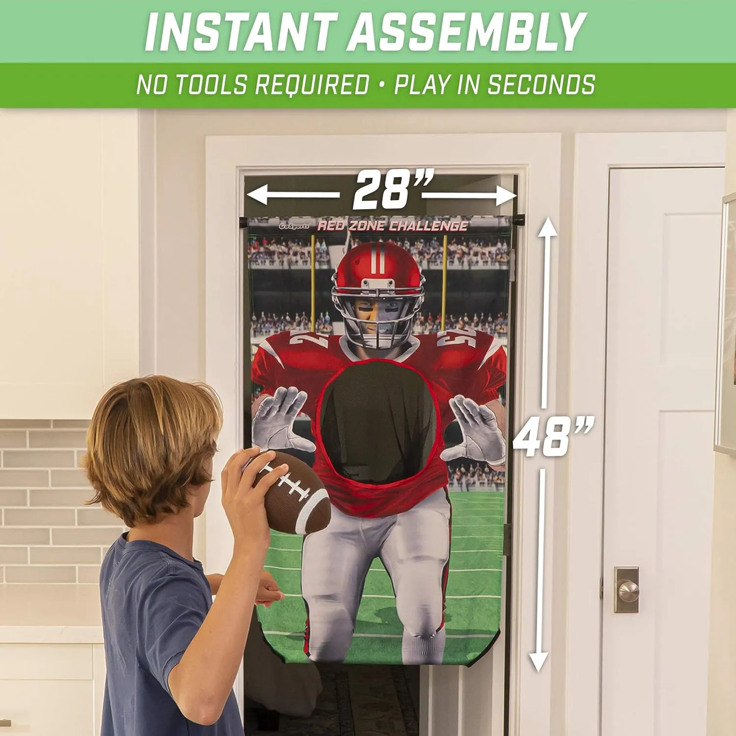 GoSports Football & Baseball Toss Games Available in Football Red Zone Challenge or Baseball Pro Pitch Challenge - Choose Between Backyard Toss or Door Hang Targets