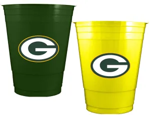 Green Bay Packers Home/Away Color Plastic Cup Set