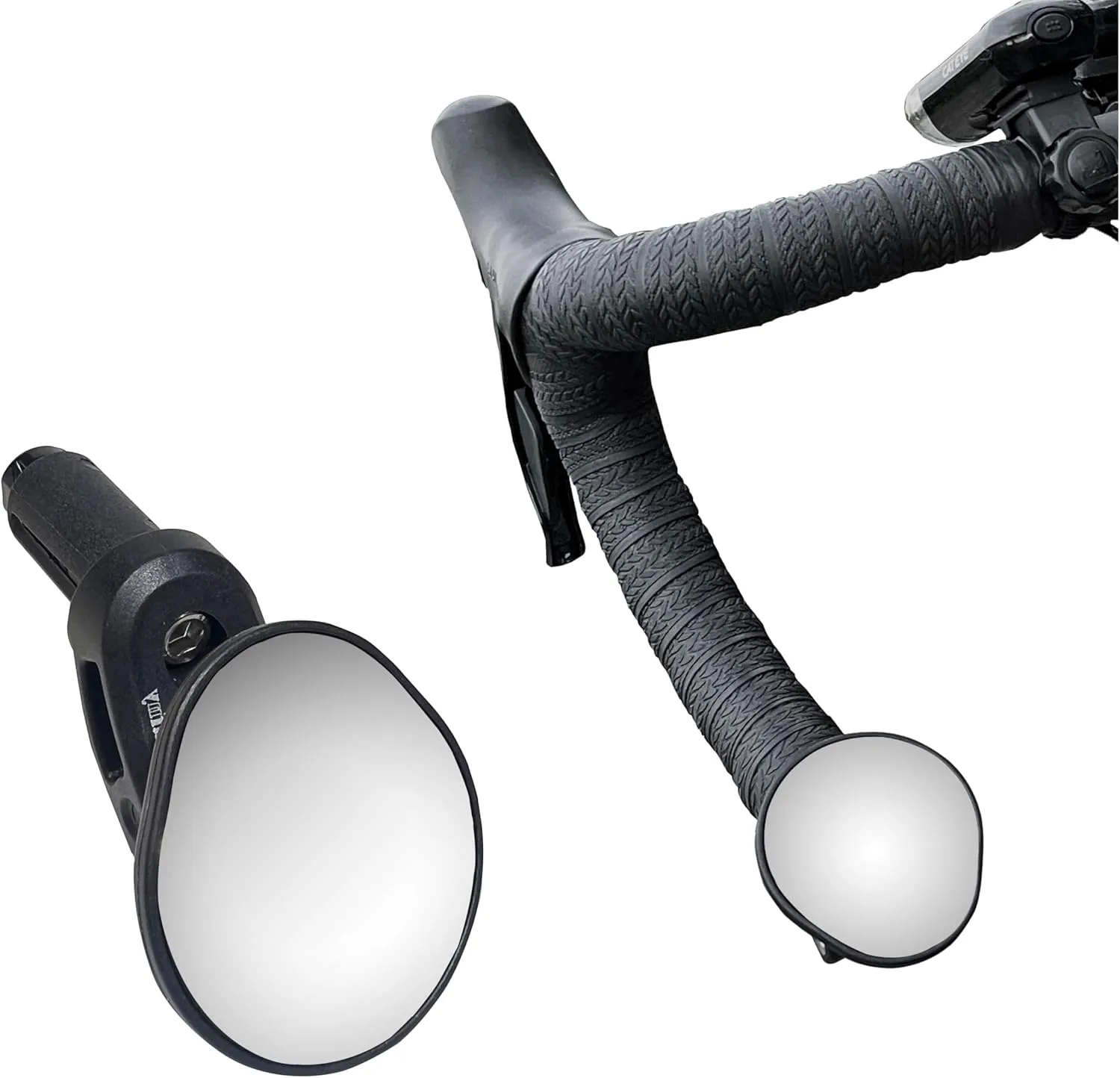 Hafny Road Bike Bar End Mirror, Convex Blue Glass Mirror, HF-M956S-FR06 (Silver)